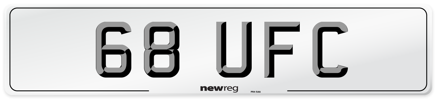 68 UFC Number Plate from New Reg